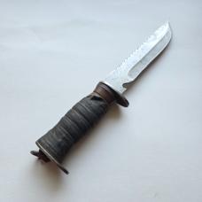 Vintage WWII E.G. Waterman EGW Fighting Knife - Sawback Blade - Project / User Condition