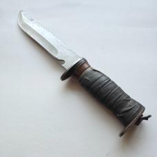 Vintage WWII E.G. Waterman EGW Fighting Knife - Sawback Blade - Project / User Condition