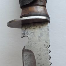 Vintage WWII E.G. Waterman EGW Fighting Knife - Sawback Blade - Project / User Condition