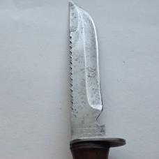 Vintage WWII E.G. Waterman EGW Fighting Knife - Sawback Blade - Project / User Condition