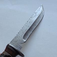Vintage WWII E.G. Waterman EGW Fighting Knife - Sawback Blade - Project / User Condition