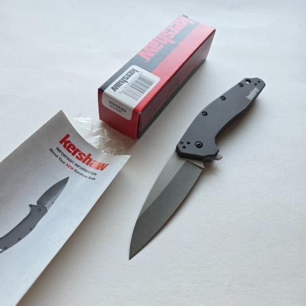 Vintage Kershaw 1812GRY Dividend SpeedSafe Assisted Flipper - Like New in Box - USA Made Vintage Kershaw 1812GRY Dividend SpeedSafe Assisted Flipper - Like New in Box - USA Made