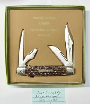NOS-Remington Limited Edition Silver Camp Knife Model  R4243SB SERIAL  3415