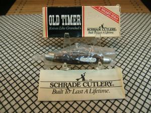 SCHRADE NY OLD TIMER 108OT JR STOCKMAN VINTAGE USA NOS 1095 CARBON STEEL BLADES POCKET KNIFE
