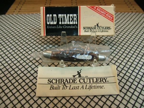 SCHRADE N.Y. OLD TIMER 108OT JR. STOCKMAN VINTAGE U.S.A. NOS 1095 CARBON STEEL BLADES POCKET KNIFE