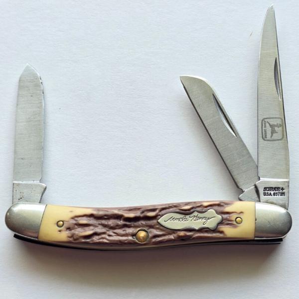 Vintage Schrade USA Uncle Henry 897UH Stockman Knife - John Deere Edition - Great Condition Vintage Schrade USA Uncle Henry 897UH Stockman Knife - John Deere Edition - Great Condition