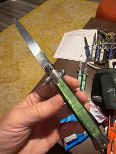 Vintage B Rostfrei Green Pearlex Stiletto