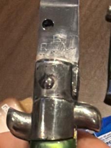 Vintage B Rostfrei Green Pearlex Stiletto