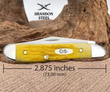 Case XX USA Peanut Yellow Bone Platts Jig 2 Blade Folding Pocket JackKnife 75314