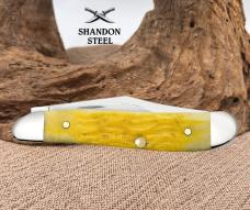 Case XX USA Peanut Yellow Bone Platts Jig 2 Blade Folding Pocket JackKnife 75314