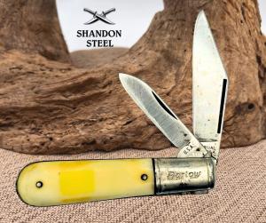 Barlow Colonial 2 Blade Carbon Steel Folding Pocket Knife Vintage USA 59