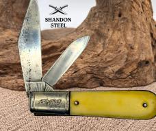 Barlow Colonial 2 Blade Carbon Steel Folding Pocket Knife Vintage USA (59)