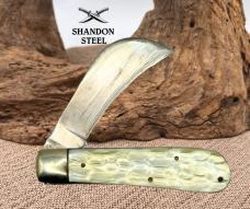 Hawkbill Folding Pocket Knife Wild Turkey Cracked Ice Hawkbill Pruner (65)