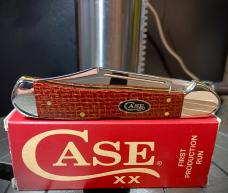 2025 1st Production Run Copperlock 101549L & 103087 Stockman Dark Red Burlap Micarta Carbon Steel