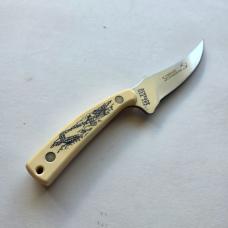 Vintage 1981 Schrade USA 152 Scrimshaw Sharpfinger Knife - Whale & Ship Scene - Boxed