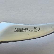 Vintage 1981 Schrade USA 152 Scrimshaw Sharpfinger Knife - Whale & Ship Scene - Boxed