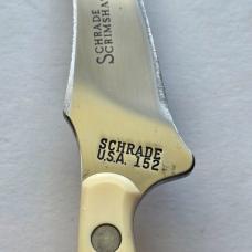 Vintage 1981 Schrade USA 152 Scrimshaw Sharpfinger Knife - Whale & Ship Scene - Boxed