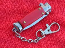 New 3-3/4"  Wasp Body Red handle Stiletto keychain Switchblade Knife 