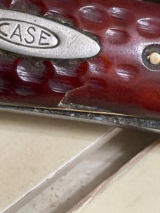 Case XX 6265 folding hunter 1940-64 edc bone has chip and crack