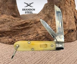 Schatt amp Morgan USA Natural Bone 2 Blade Folding Jack Pocket Knife 1 of 30 71
