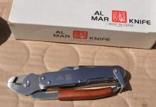 Al Mar Multi Tool 8 Functions1990s Seki City Japan Mint Original Leather Sheath Box Papers 