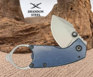 Kershaw Antic Navy Blue Stainless Handle 8CR13MoV Framelock Knife 8710 (108)