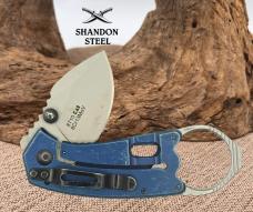 Kershaw Antic Navy Blue Stainless Handle 8CR13MoV Framelock Knife 8710 (108)