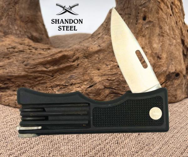 Hoppe's Shooters Knife Vintage 1980s Blackie Collins Multi Function Tool (75) Hoppe's Shooters Knife Vintage 1980s Blackie Collins Multi Function Tool (75)