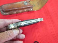 VTG RARE BUCK KNIVES USA 317 Folding Hunter 2 Blade Knife & Sheath 1972 - 1986