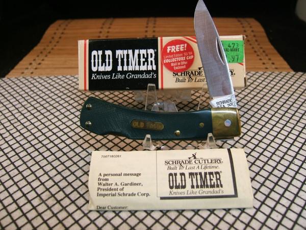 SCHRADE OLD TIMER 5OT BRUIN RARE VINTAGE 1958-1963 U.S.A. 1095 CARBON STEEL MINT NIB LOCKBACK KNIFE SCHRADE OLD TIMER 5OT BRUIN RARE VINTAGE 1958-1963 U.S.A. 1095 CARBON STEEL MINT NIB LOCKBACK KNIFE