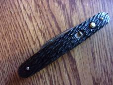 2-7/8 Schrade cutlery co. stagged celluloid scales 