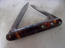 3-3/8 Schrade double tortoise celluloid scales 