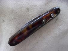 3-3/8 Schrade double tortoise celluloid scales 