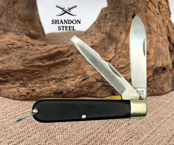 Camillus USA TL29 Vintage Electricians Knife Blk Synthetic Scales 3 5/8” (79) Camillus USA TL29 Vintage Electricians Knife Blk Synthetic Scales 3 5/8” (79)