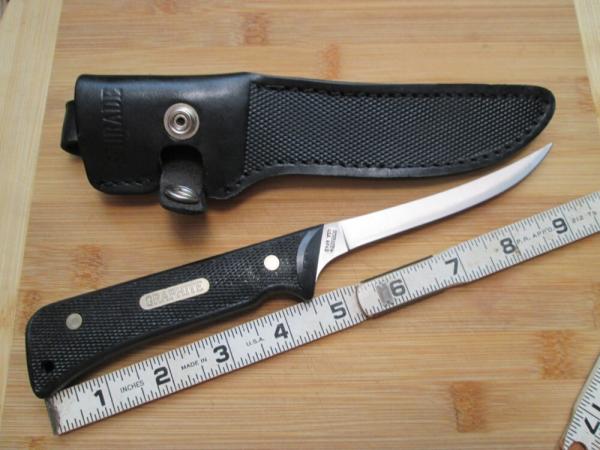 Super RARE SCHRADE USA GF 45 Filet Knife w/ Orig Leather Sheath GRAFILLET LITTLEMOUTH Super RARE SCHRADE USA GF 45 Filet Knife w/ Orig Leather Sheath GRAFILLET LITTLEMOUTH