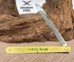 Colonial USA Melon Advertising Knife Folding Serrated Vintage Pocket Knife 81