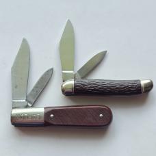 Vintage Imperial Knife Lot of 2 - Shell Handle Barlow & 2-Blade Jack Knife - USA Made