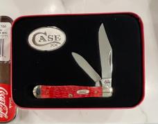Case 2001 Dark Red Swell Jack Coca Cola knife in tin