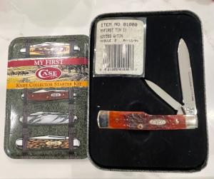 Case 1999 My First Tin Red BN Small Gunstock in tin