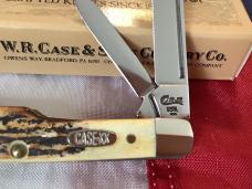 1997 Case xx GunStock Knife (mdl# 5215SS) w/ Super Stag Handles -NOS in Orig box