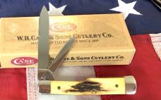1997 Case xx GunStock Knife (mdl# 5215SS) w/ Super Stag Handles -NOS in Orig box