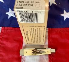 1997 Case xx GunStock Knife (mdl# 5215SS) w/ Super Stag Handles -NOS in Orig box