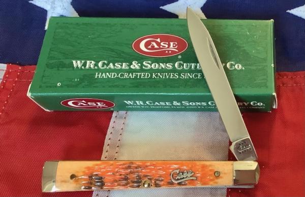 Case xx 2002 Doctors Knife, Mdl# 6185 SS w/ Great Autumn Bone Handles +Silver Script Shield -NOS
