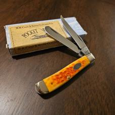 2017 Case XX Pocket Worn Whiskey Bone Mini-Trapper 6207 CV