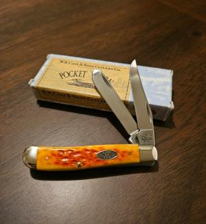 2017 Case XX Pocket Worn Whiskey Bone Mini-Trapper 6207 CV