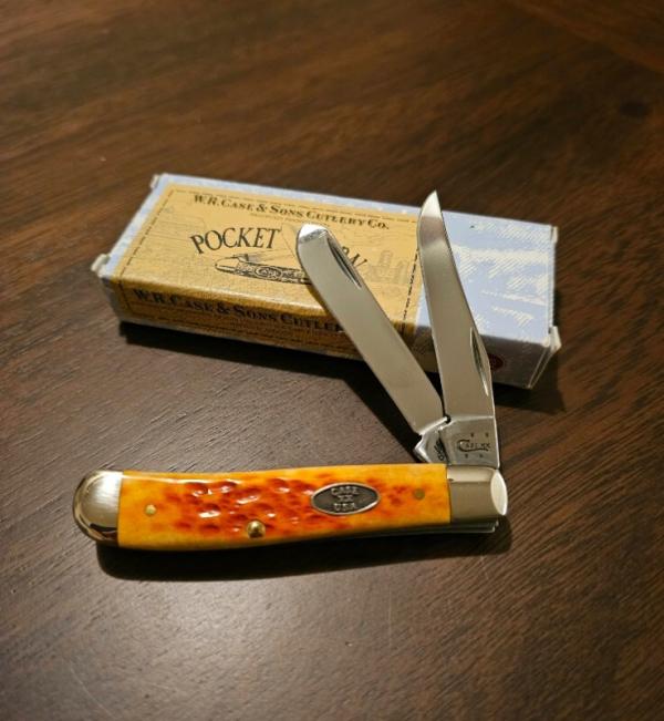 2017 Case XX Pocket Worn Whiskey Bone Mini-Trapper 6207 CV 2017 Case XX Pocket Worn Whiskey Bone Mini-Trapper 6207 CV