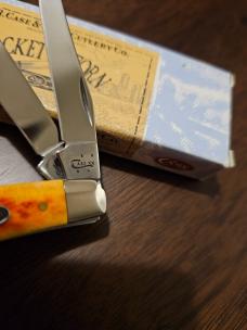 2017 Case XX Pocket Worn Whiskey Bone Mini-Trapper 6207 CV