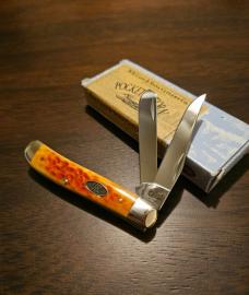 2017 Case XX Pocket Worn Whiskey Bone Mini-Trapper 6207 CV