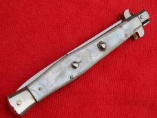 13"AGA / Renzo Pascotto made wasp body picklock switchblade real mother of pearl  1 of 8 made