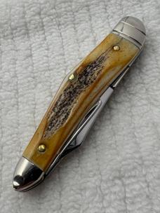 Roberson Mastercraft 1/ 400 Made USA Queen Cutlery Co 3 Blade Whittler (131)